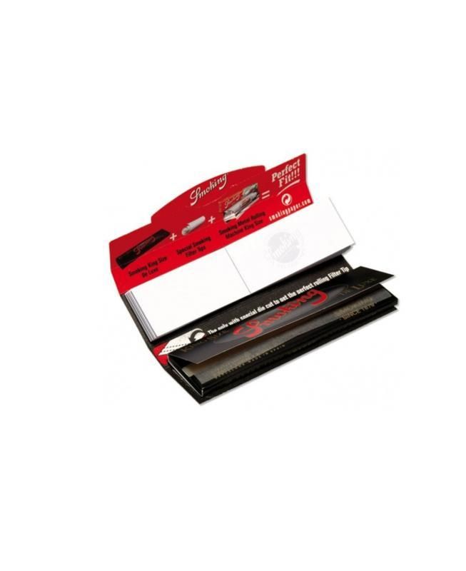 Rolling Papers Smoking Black + Filters K.S Slim (24 Packs) - Zetla
