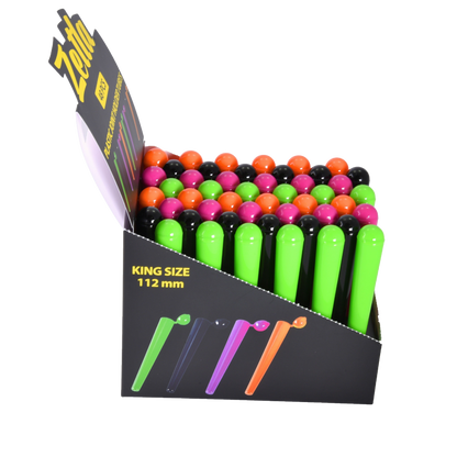 Zetla Plastic Joint Tubes 112mm – Airtight Pre-Roll Joint Case (48 Pack, Color Mix)