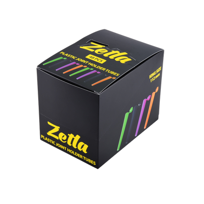 Zetla Plastic Joint Tubes 112mm – Airtight Pre-Roll Joint Case (48 Pack, Color Mix)