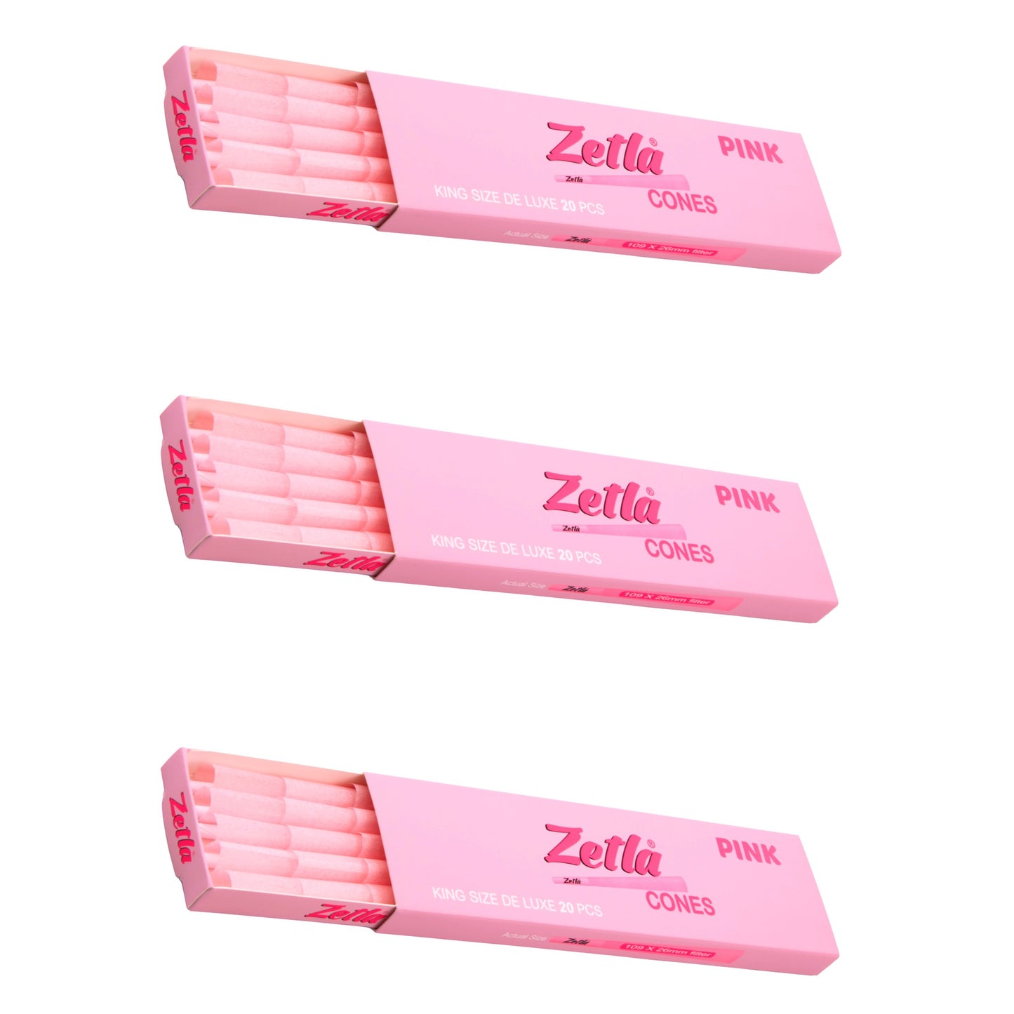 Pre-Rolled Cones Zetla Pink King Size De Luxe (20 Pcs)