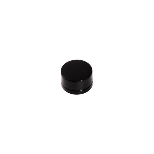 5 ML Black Round Glass Jar Child Resistant Black Lid Per 50 Pcs