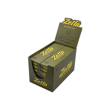 Zetla Pre Rolled Cones Hemp Wraps Green Natural King Size Deluxe 12/14 - Zetla