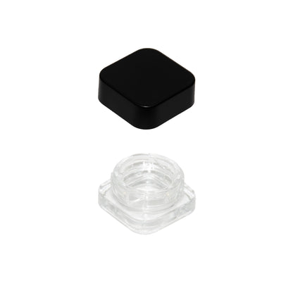 5 ML Square Glass Jar Child Resistant Black Lid Per 50 Pcs