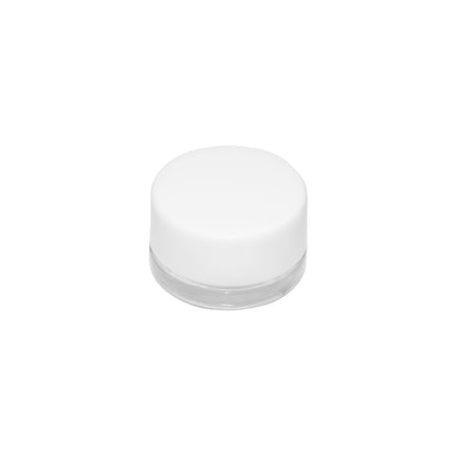 9 ML Round Glass JAR Child Resistant White Lid Per 50 Pcs