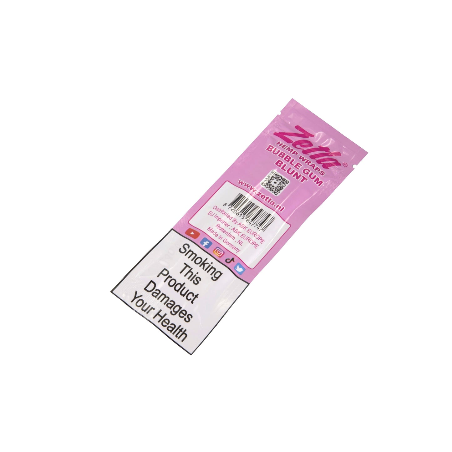 Zetla Hemp Wraps Bubble Gum ( 1 Packs / 3 Blunt ) - Zetla