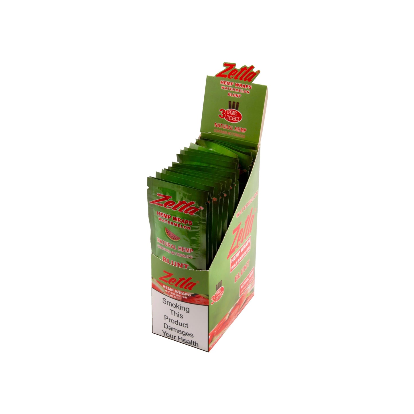 Zetla Hemp Wraps Watermelon ( 1 Packs / 3 Blunt ) - Zetla