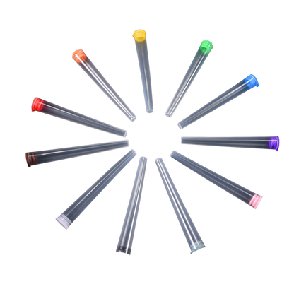 Zetla Soft Joint Tubes 112mm – Clear PP Airtight Joint Case with Color Caps | 250-Pcs