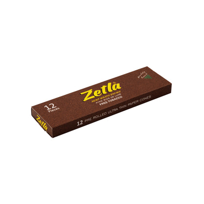 Zetla Pre Rolled Cones Hemp Wraps Brown Natural King Size Deluxe 12/14