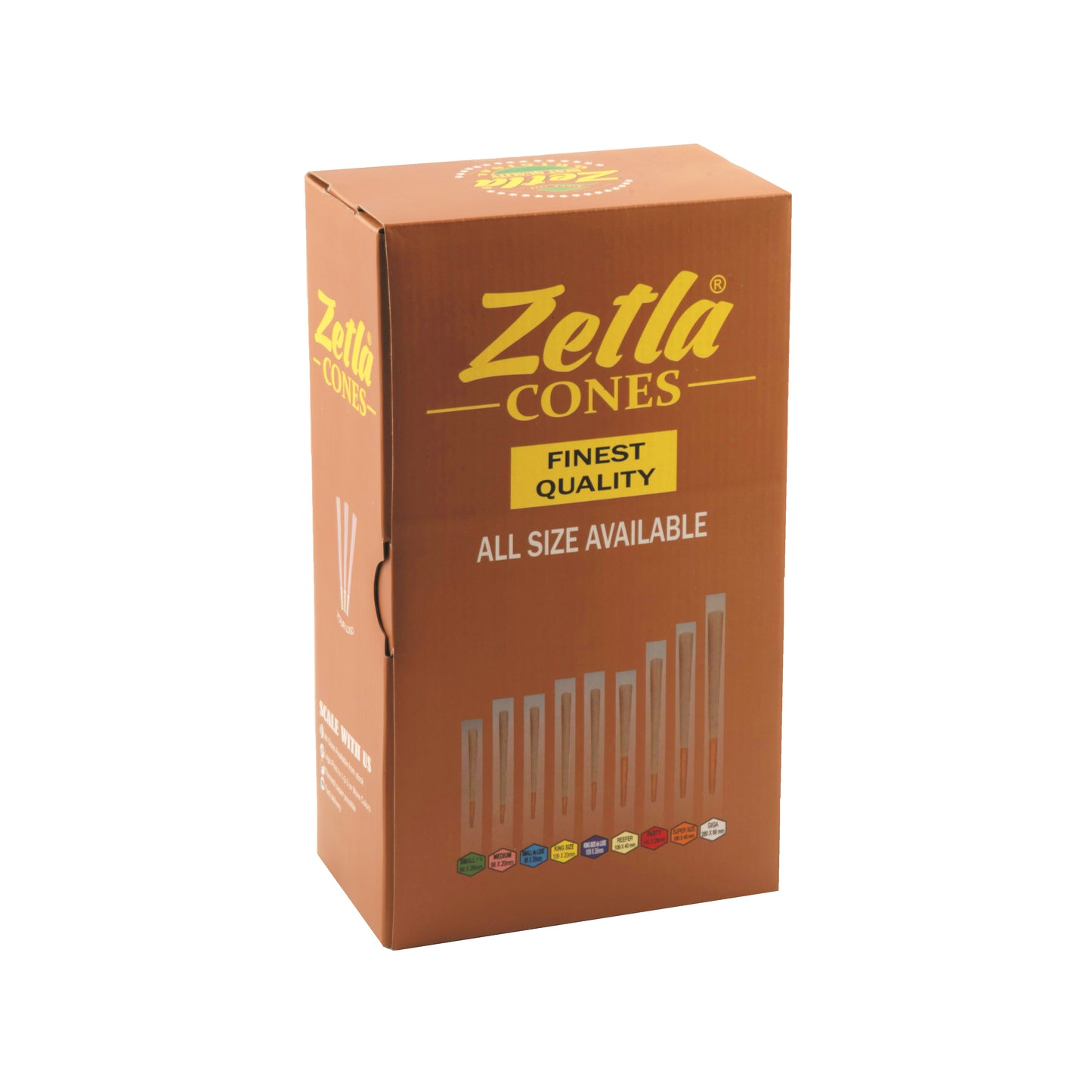 Pre Rolled Cones Zetla Brown King Size De Luxe (250 Pcs )