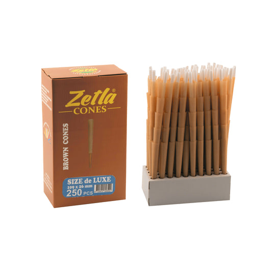 Pre Rolled Cones Zetla Brown King Size De Luxe (250 Pcs )