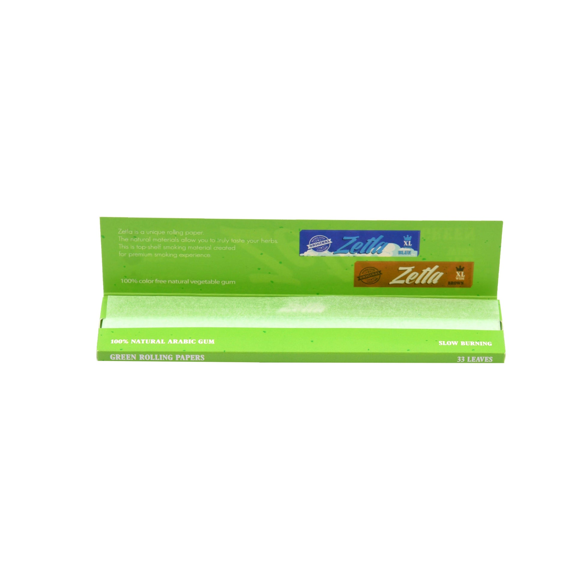 Zetla Rolling Papers Green XL Size Wide (50 Packs) - Zetla