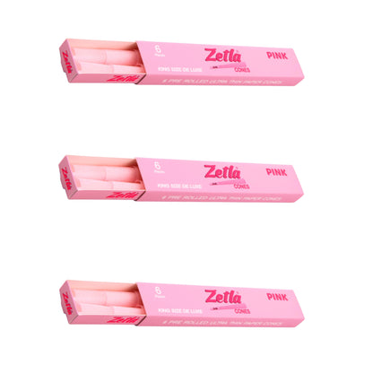 Pre-Rolled Cones Zetla Pink King Size De Luxe (6 Pcs)