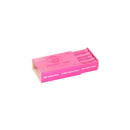 Zetla Slim Active Filters Pink – Cleaner, Cooler Smoke with a Stylish Twist (7 mm, 20 Pack)