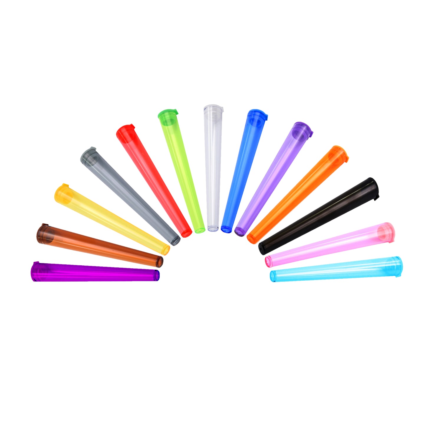 Tubo Guarda Porros Transparente Duro Mezcla Colores 112mm (250 Pcs)