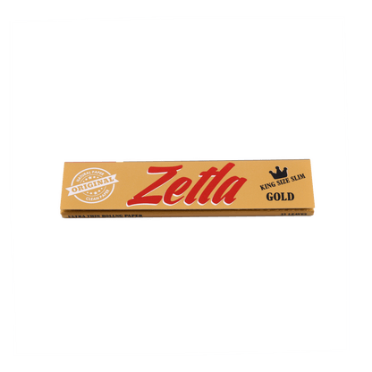 Zetla Rolling Papers Gold King Size Slim (100 Packs) - Zetla