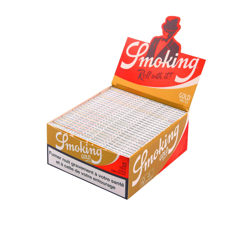  Smoking Cigarette Rolling Paper Slim Gold King Size 1, Box of  50 Booklets : Health & Household