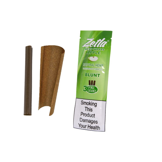 Zetla Hemp Wraps Apple ( 1 Packs / 3 Blunt ) - Zetla