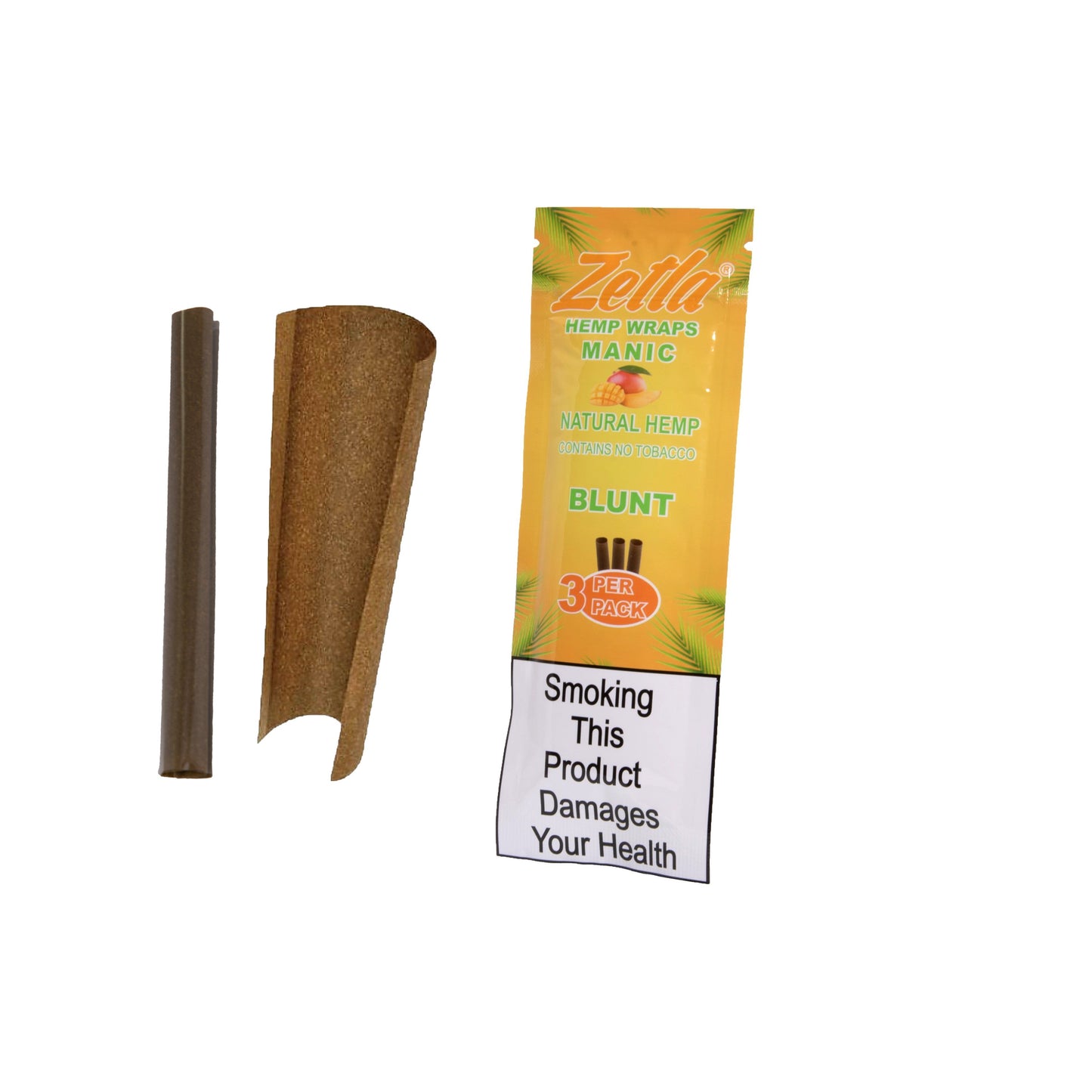 Zetla Hemp Wraps Manic ( 1 Packs / 3 Blunt ) - Zetla