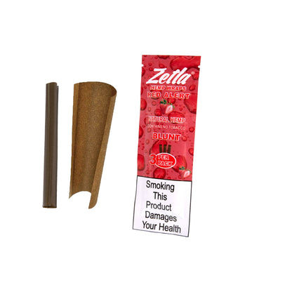 Zetla Hemp Wraps Red Alert ( 1 Packs / 3 Blunt ) - Zetla