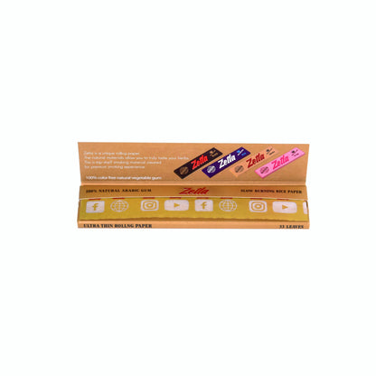 Zetla Rolling Papers Gold King Size Slim (100 Packs) - Zetla