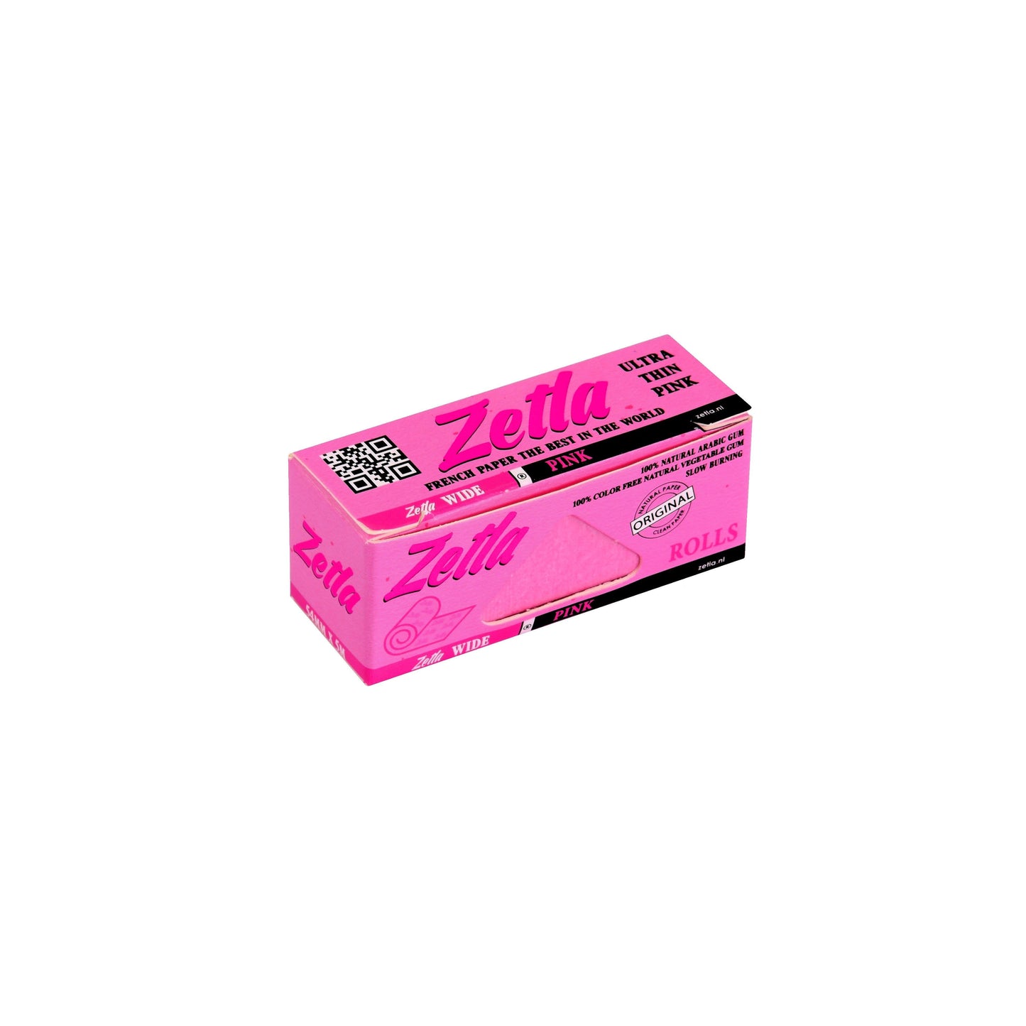 Zetla Rolling Papers Pink Rolls K/S wide (24 Packs) - Zetla