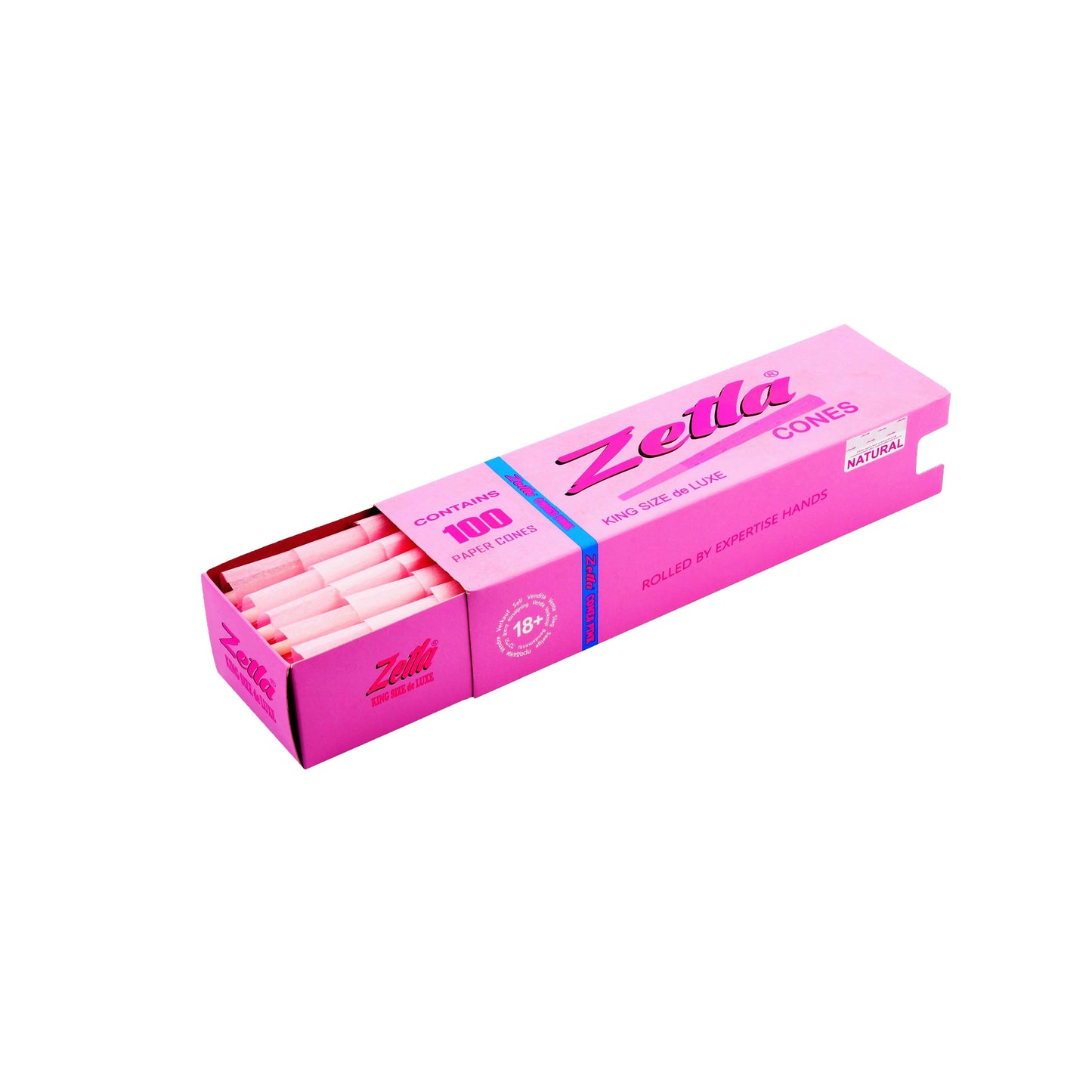 Pre Rolled Cones Zetla Pink King Size Deluxe (100 Pcs) - Zetla