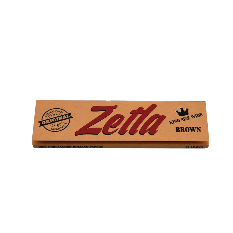 Zetla Rolling Papers Brown King Size Wide (50 Packs) - Zetla