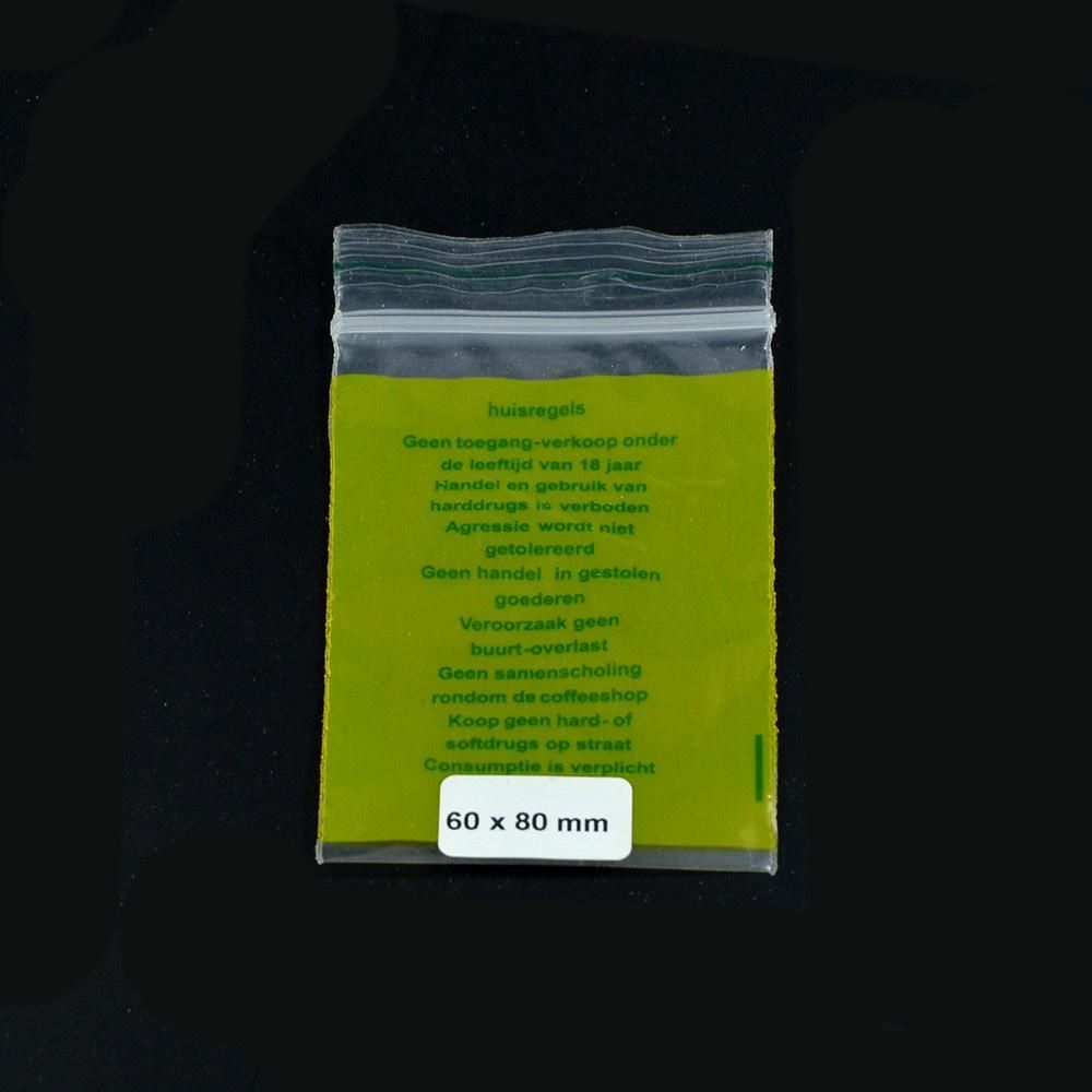 Ziplock Bag 60x80mm House Rules 0,06mm 1000 pcs - Zetla