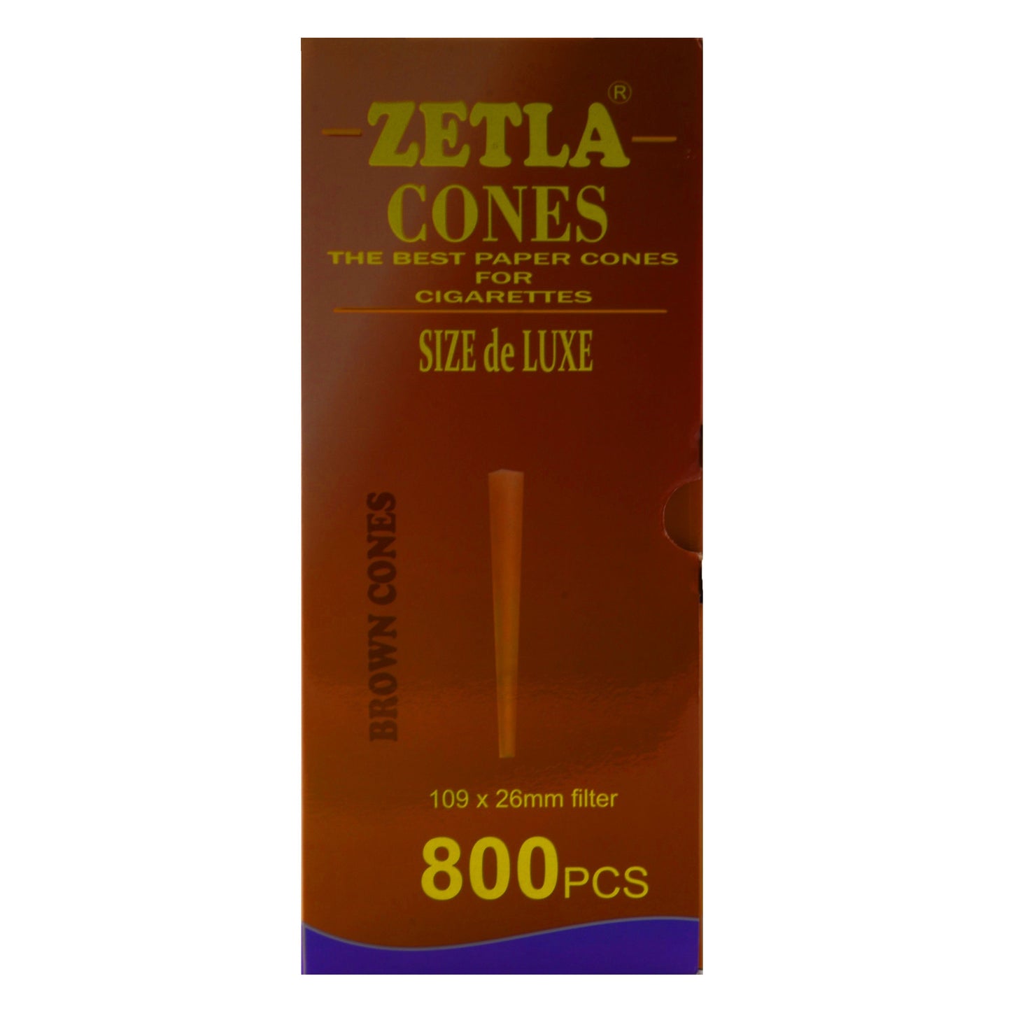 Pre Rolled Cones Zetla Brown King Size Deluxe (800 Pcs) - Zetla