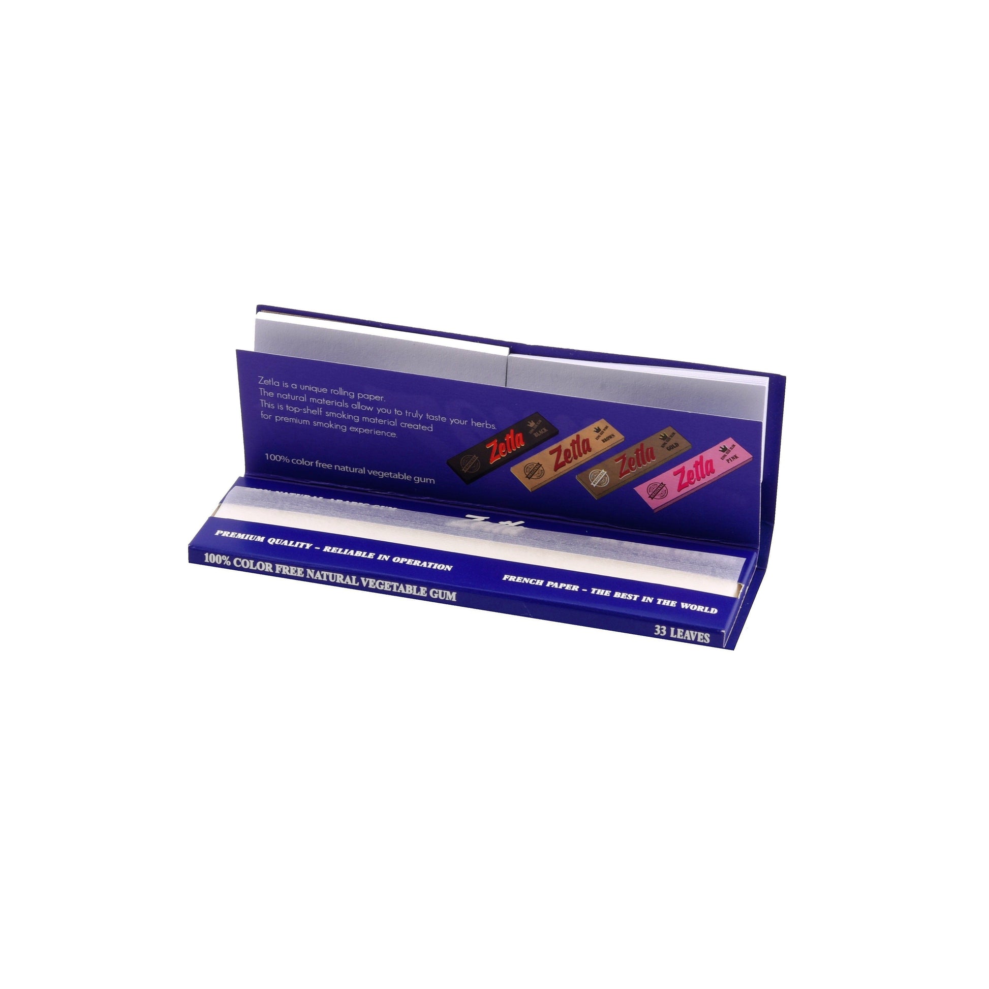 Zetla Rolling Papers Blue + Filters Wide (26 Packs) - Zetla