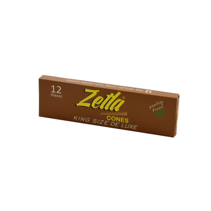 Pre Rolled Cones Zetla Brown King Size Deluxe (12 Pcs) - Zetla