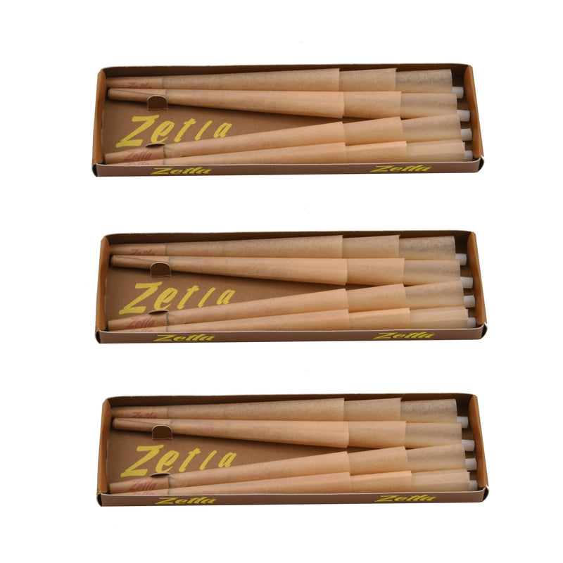 Pre Rolled Cones Zetla Brown King Size Deluxe (12 Pcs) - Zetla