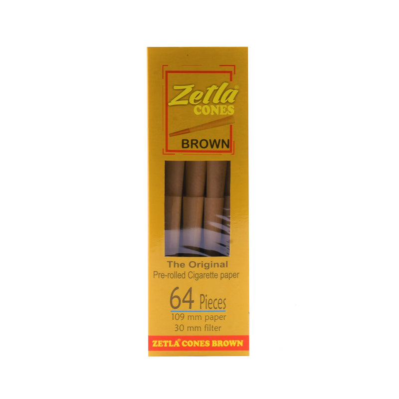 Pre Rolled Cones Zetla Brown King Size Deluxe (64 Pcs) - Zetla