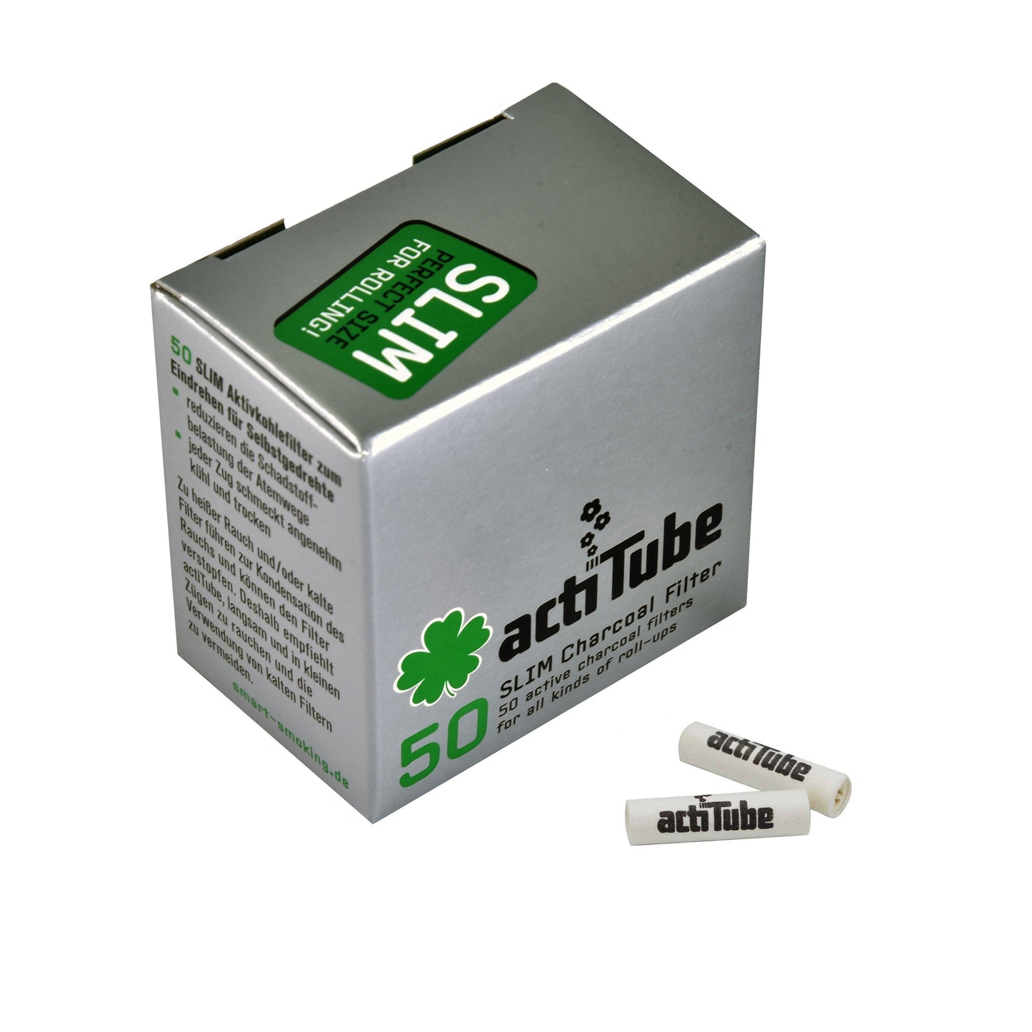 Actitube Slim Charcoal Filter 50 Filters (1 Packs) - Zetla