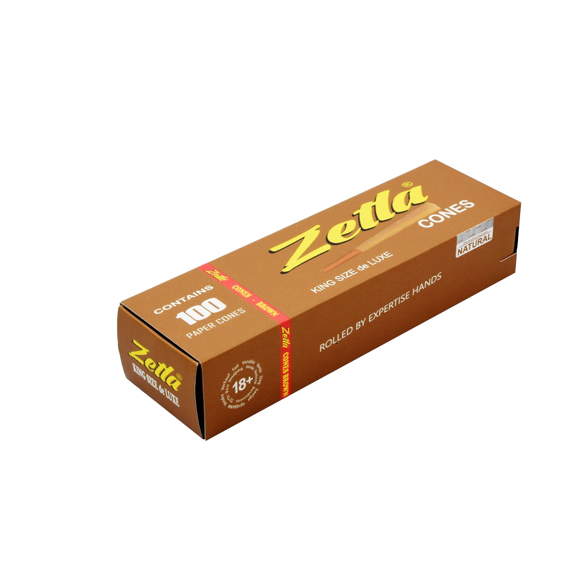 Pre Rolled Cones Zetla Brown King Size Deluxe (100 Pcs) - Zetla