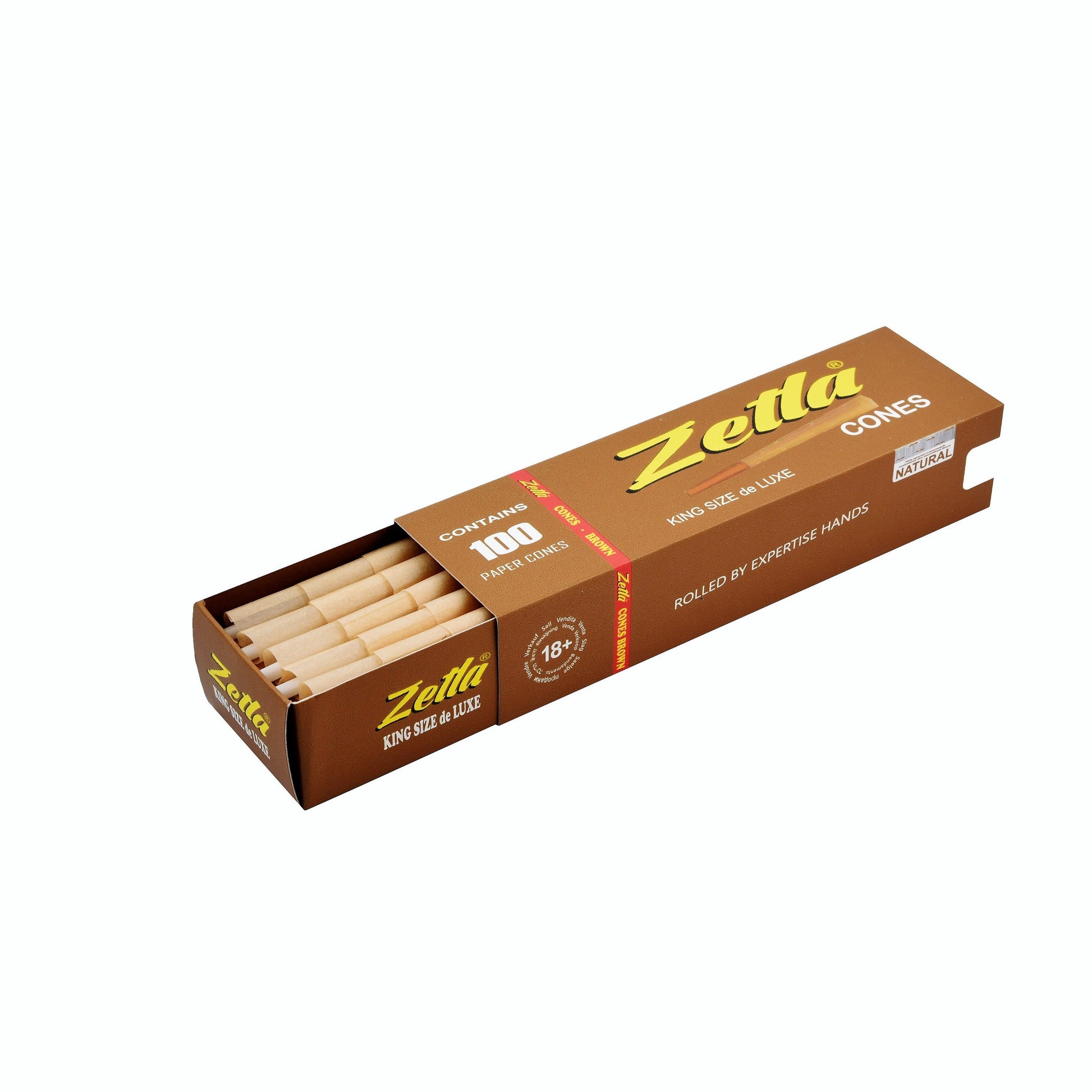 Pre Rolled Cones Zetla Brown King Size Deluxe (100 Pcs) - Zetla