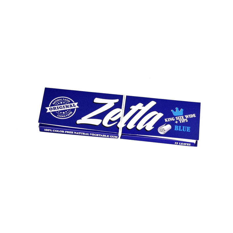 Zetla Rolling Papers Blue + Filters Wide (26 Packs) - Zetla