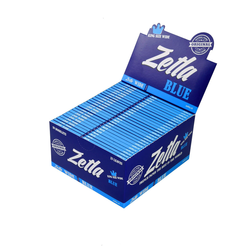 Zetla Rolling Papers Blue King Size Wide (50 Packs) - Zetla