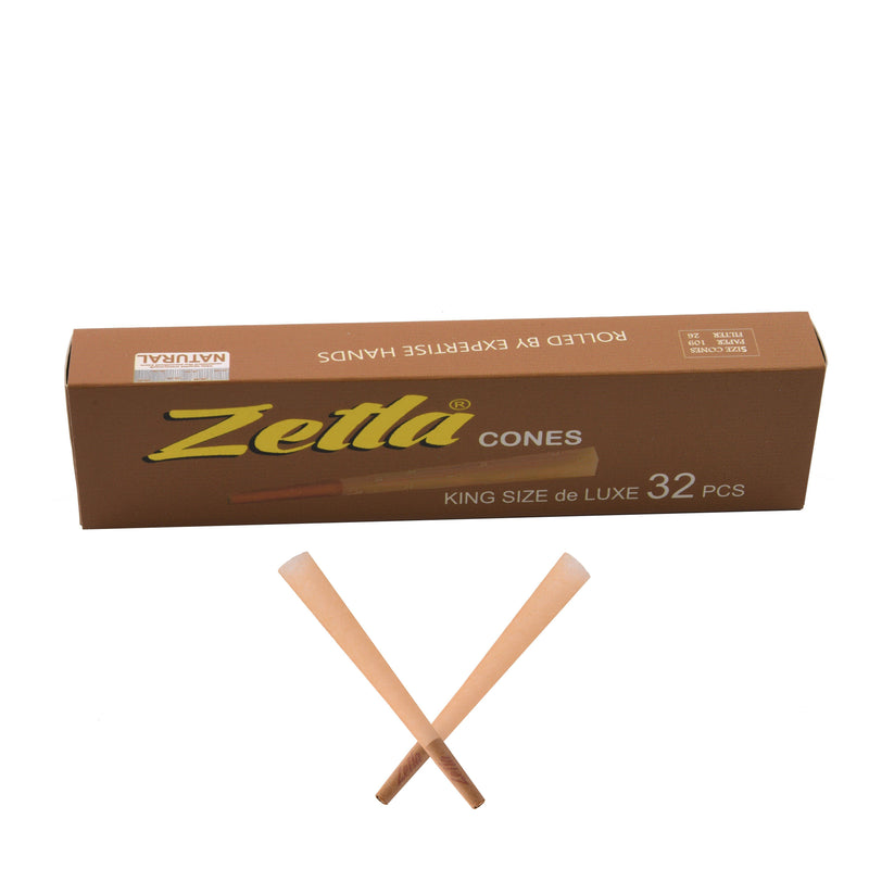 Pre Rolled Cones Zetla Brown King Size Deluxe (32 Pcs) - Zetla