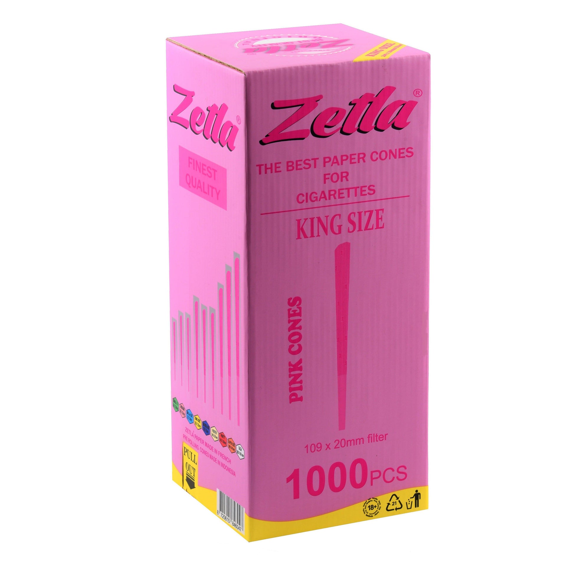 Pre Rolled Cones Zetla Pink King Size (1000 Pcs) - Zetla