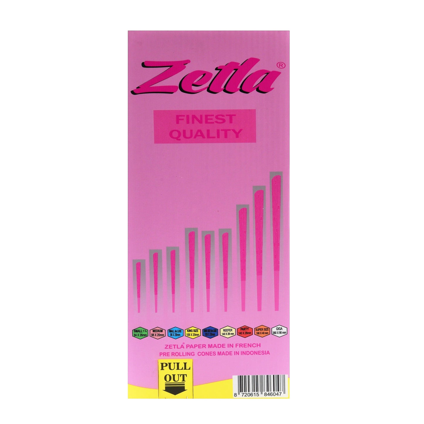 Pre Rolled Cones Zetla Pink King Size (1000 Pcs) - Zetla