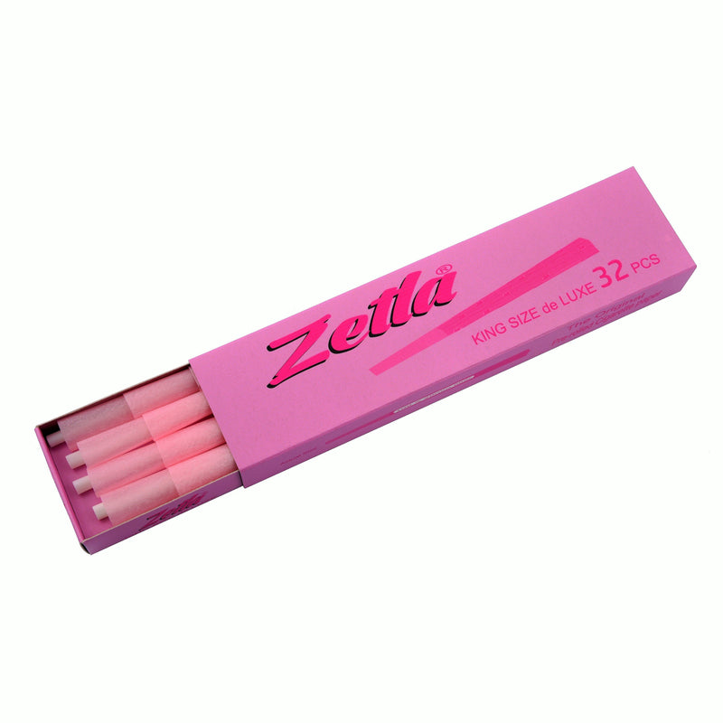 Pre Rolled Cones Zetla Pink King Size Deluxe (32 Pcs) - Zetla